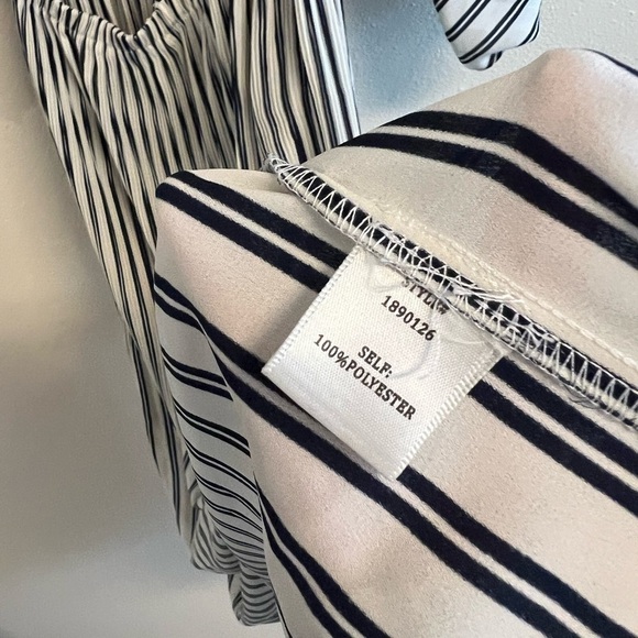 Current Air Striped Pleated Dolman Sleeve Wrap Dress - Picture 4 of 6